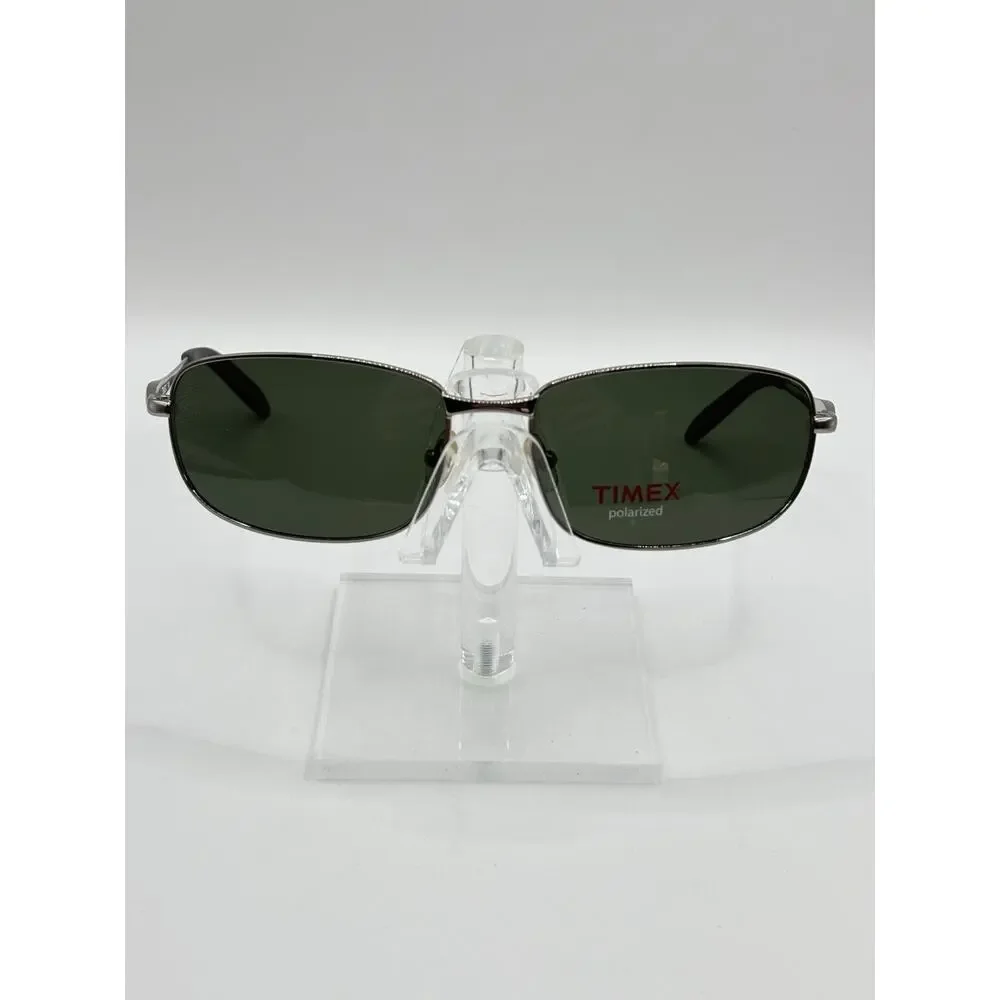 Timex Polarized Sunglasses Gunmetal Green Rectangular 58mm Unisex